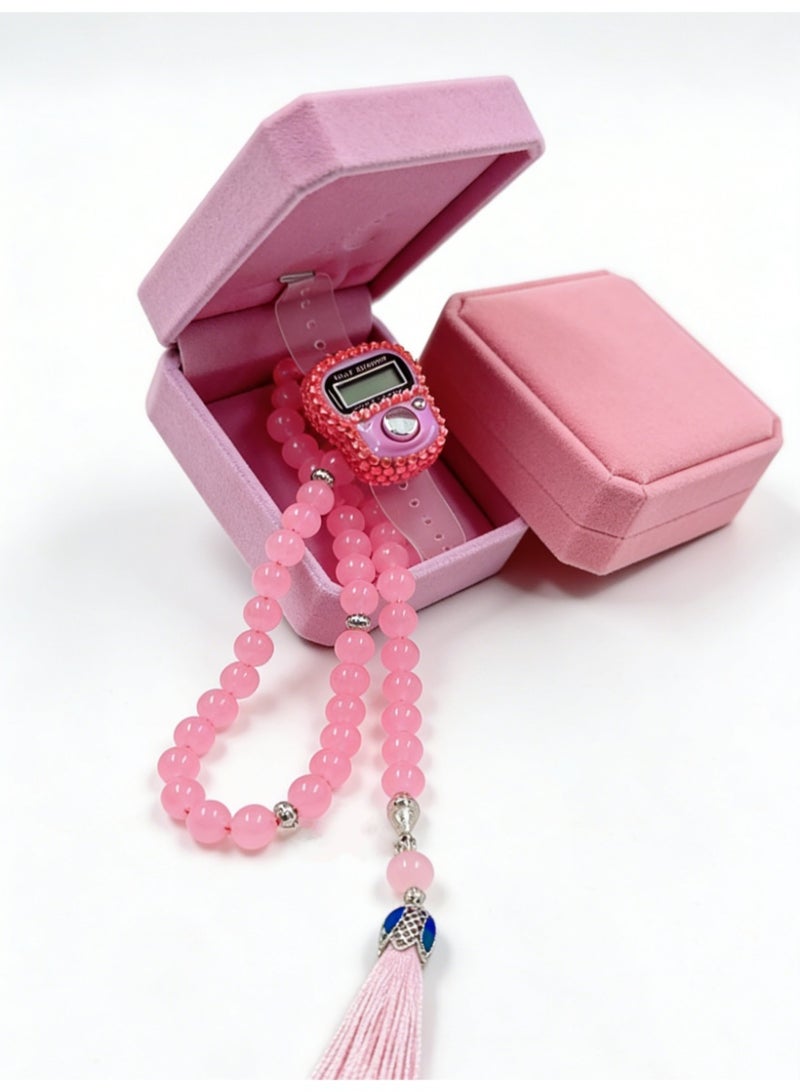 XiaoGiqi 33-bead Taisbiha prayer beads （Pink） - Image 3